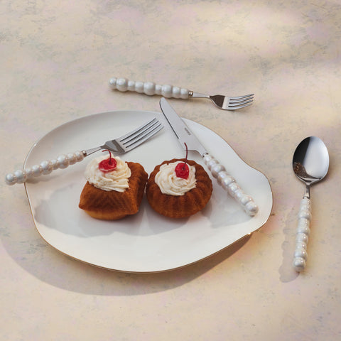 Karaca Pearl 24-Piece Cutlery Set For 6 Persons, Silver