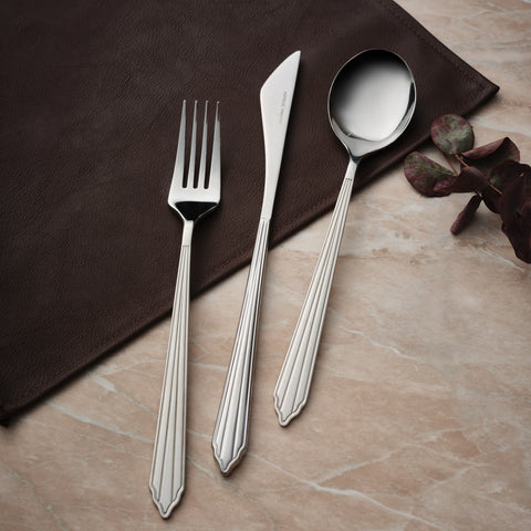 Karaca Rebellion 84-delige roestvrijstalen bestekset voor 12 personen, Zilver