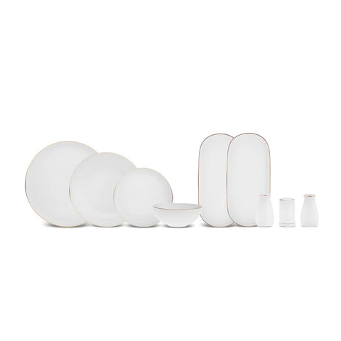 Karaca Favaro 12-persoons servies, 53-delig, goud