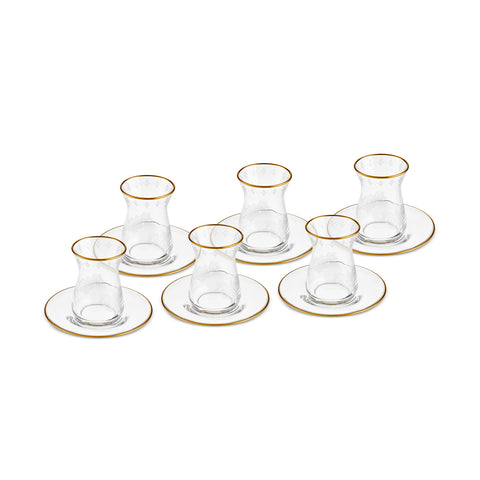 Karaca Gent 12-Piece Tea Set for 6 People
