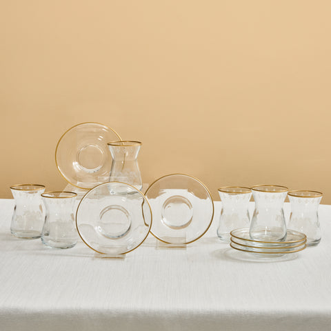 Karaca Gent 12-Piece Tea Set for 6 People