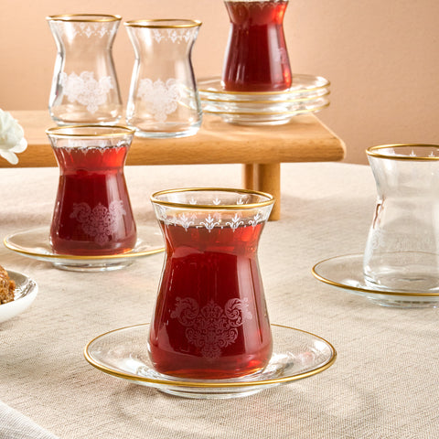 Karaca Gent 12-Piece Tea Set for 6 People