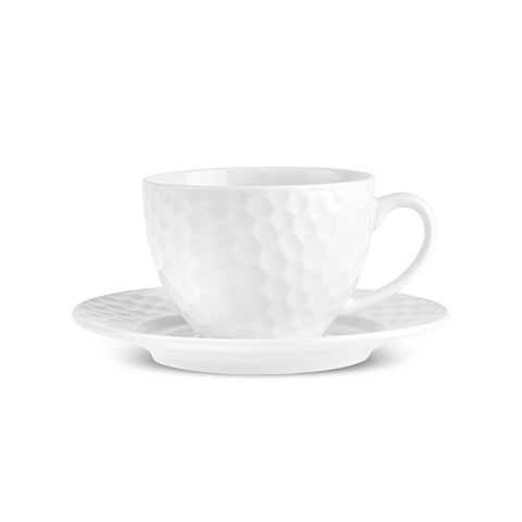Karaca Nora Embossed Tea Cup Set for 6 People, 220 ml