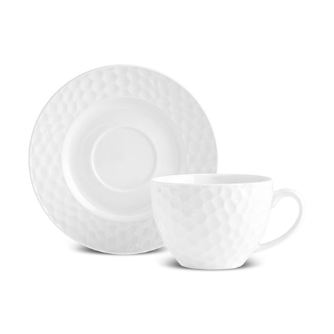 Karaca Nora Embossed Tea Cup Set for 6 People, 220 ml