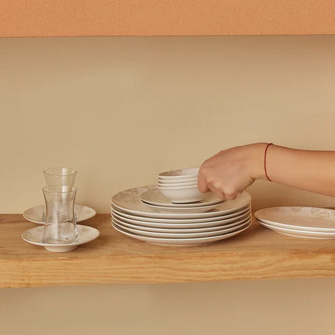 Karaca Siena 20-Piece Breakfast Set, White