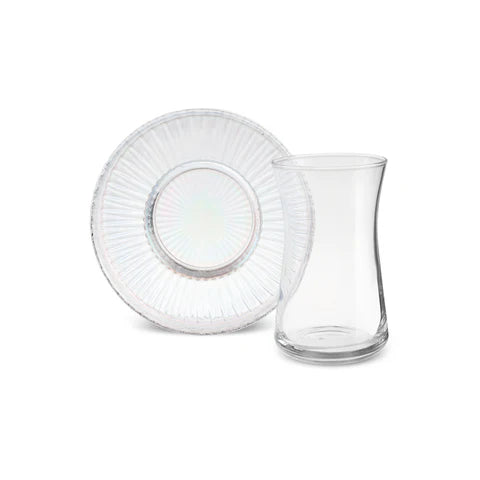 Karaca Lily 12-delige Turkse theeset voor 6 personen, 170 ml, Luster