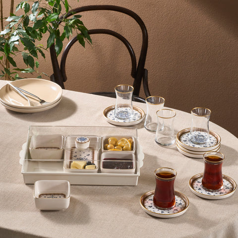 Karaca Elena 12-delige Theeset voor 6 Personen