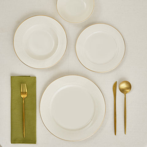 Karaca Stream Bone Massimo 24 Delige Gouden Serviesset