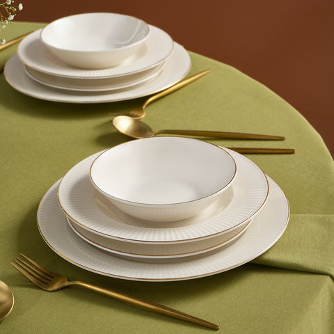 Karaca Stream Bone Massimo 24 Delige Gouden Serviesset