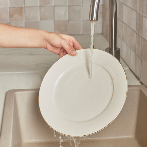 Karaca Stream Bone Massimo 24 Piece Gold Dinner Set