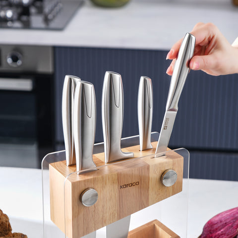 Karaca Meister Hamburg 6-Piece Knife Set with Stand