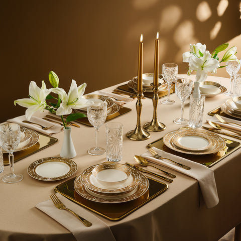 Karaca Elegance Bone Isola 24-Delig Serviesset Voor 6 Personen, Multicolor