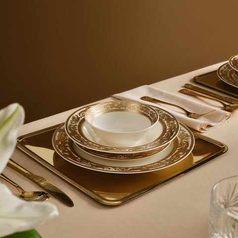 Karaca Elegance Bone Isola 24-Delig Serviesset Voor 6 Personen, Multicolor