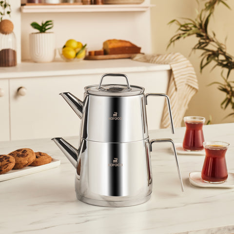 Karaca Steelina Teapot Set
