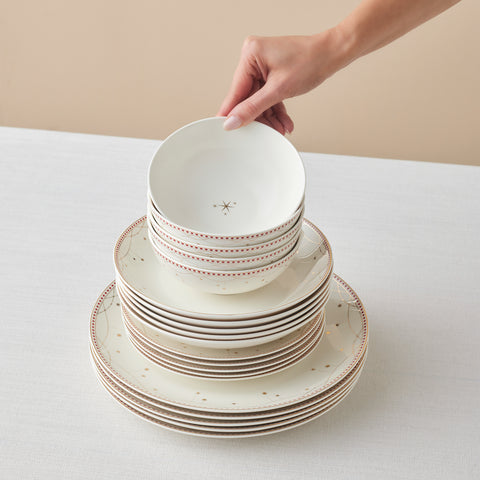 Karaca New Year Elegance Bone Festival 24-delige serviesset voor 6 personen