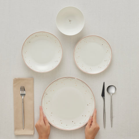 Karaca New Year Elegance Bone Festival 24-delige serviesset voor 6 personen