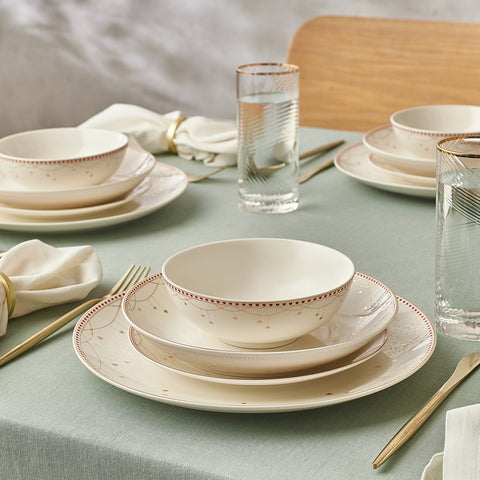 Karaca New Year Elegance Bone Festival 24-delige serviesset voor 6 personen