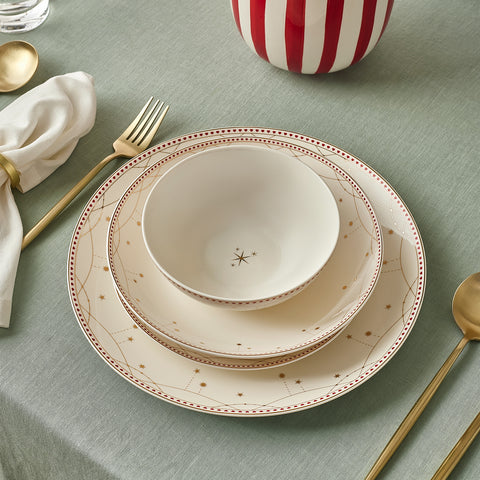 Karaca New Year Elegance Bone Festival 24-delige serviesset voor 6 personen