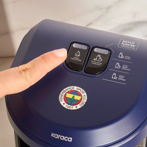 Karaca x Fenerbahçe Licensed Hatır Hüps Turkish Coffee Machine with Milk Function and Anthem Feature