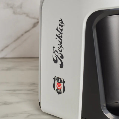 Karaca x Beşiktaş Licensed Hatır Hüps Turkish Coffee Machine with Milk Function and Anthem Feature