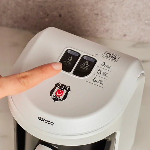 Karaca x Beşiktaş Licensed Hatır Hüps Turkish Coffee Machine with Milk Function and Anthem Feature