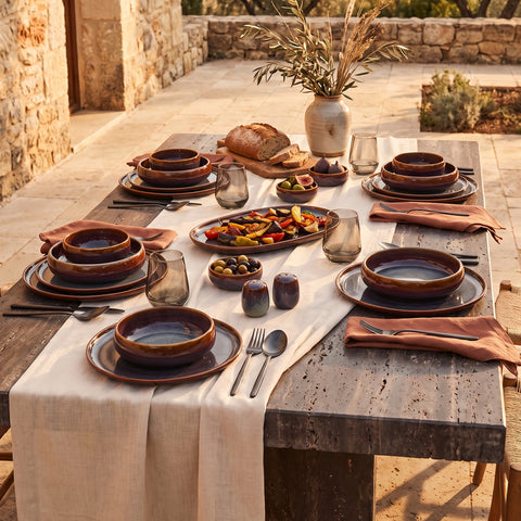 Karaca Earth Collection Mars Dinnerware Set, 36-Piece, for 8 People, Multicolour