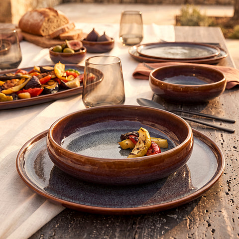 Karaca Earth Collection Mars Dinnerware Set, 36-Piece, for 8 People, Multicolour