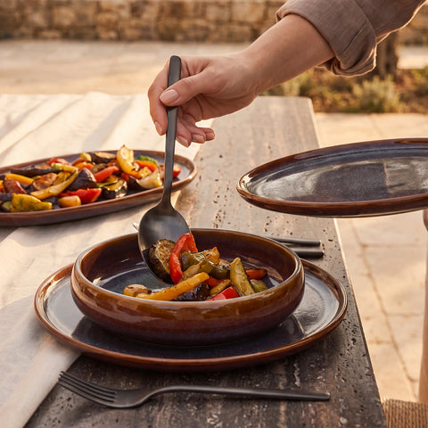 Karaca Earth Collection Mars Dinnerware Set, 36-Piece, for 8 People, Multicolour