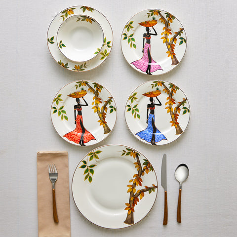 Karaca Elegance Bone Samira – 24-Piece Dinnerware Set for 6 People