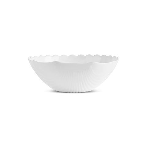 Karaca White Shell Opal Glass Dinnerware Set, 18-Piece, for 6 People