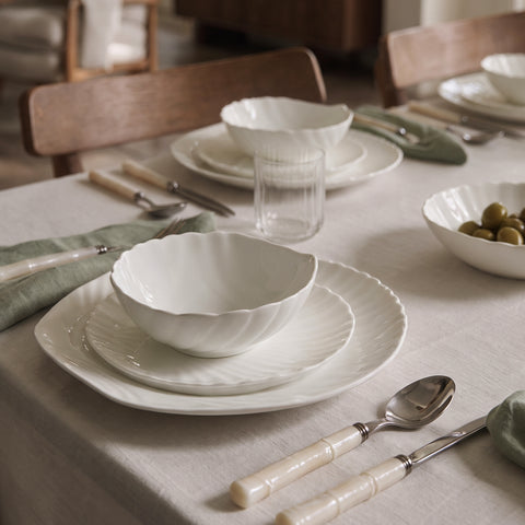 Karaca White Shell Opaalglas Serviesset, 18-delig, voor 6 Personen
