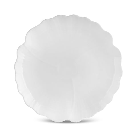 Karaca White Flower 18-Piece Opal Glass Dinnerware Set for 6 People