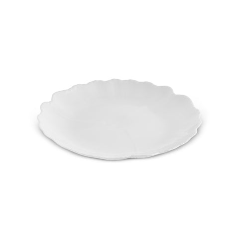 Karaca White Flower 18-Piece Opal Glass Dinnerware Set for 6 People