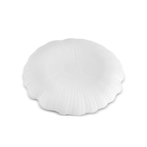 Karaca White Flower 18-Piece Opal Glass Dinnerware Set for 6 People