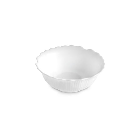 Karaca White Flower 18-Piece Opal Glass Dinnerware Set for 6 People