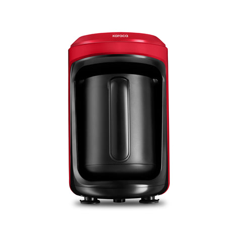 Karaca Hatır Hüps Türkiye – Turkish Coffee Machine with Milk Function, 5 Cups, with National Anthem, Flag Red