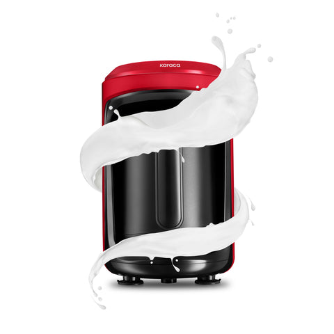 Karaca Hatır Hüps Türkiye – Turkish Coffee Machine with Milk Function, 5 Cups, with National Anthem, Flag Red