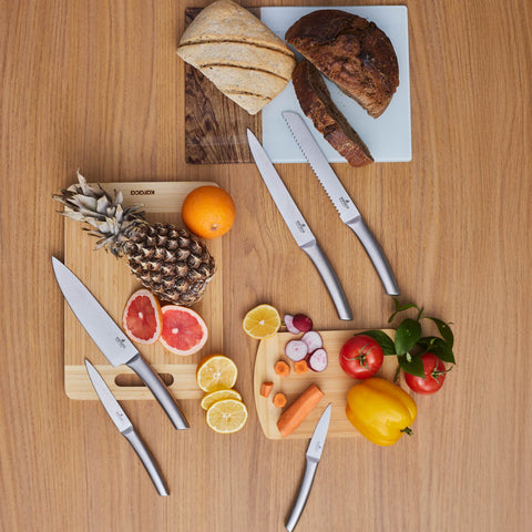 Karaca Venüs 6-Piece Knife Set in Glass Block