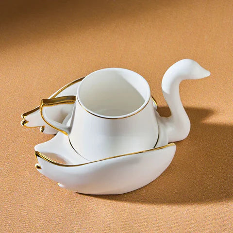 Karaca Swan Coffee Cup Set for 6 People