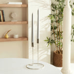 Karaca Home 2-Piece Candle Holder Silver 24 cm  