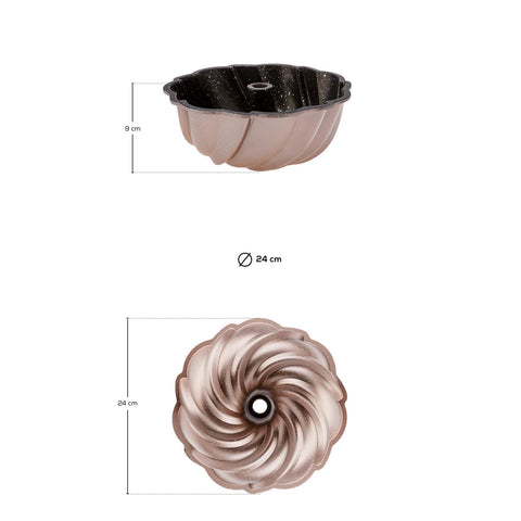 Karaca Pare Metallic Powdered Casting Cake Mold