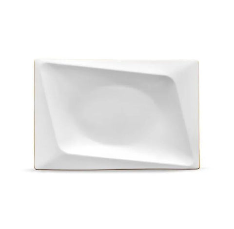 Jumbo Fold Gold 58-Piece Square Dinner Set for 12 Persons