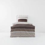 Karaca Home Aspen zwart en bruin dekbedovertrekset 135 x 200 cm