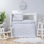 Karaca Home Royale Gray 100% Cotton Muslin Embroidered Private Baby Quilt Set