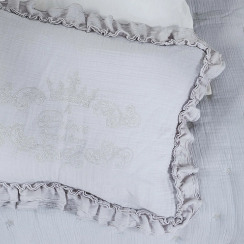 Karaca Home Royale Grijs 100% Katoenen Mousseline Geborduurd Hoesje Baby Dekbed Set