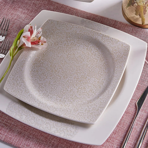 KARACA FLAVA 24 PARÇA 6 KİŞİLİK CREAMBONE YEMEK TAKIMI