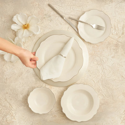 Karaca Almond Platin Line 24-delig servies voor 6 personen