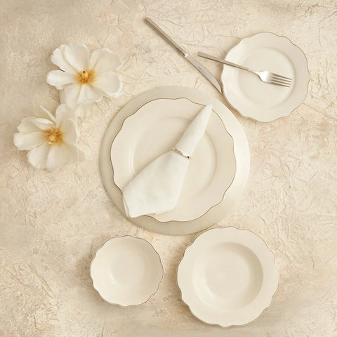 Karaca Almond Platin Line 24-delig servies voor 6 personen