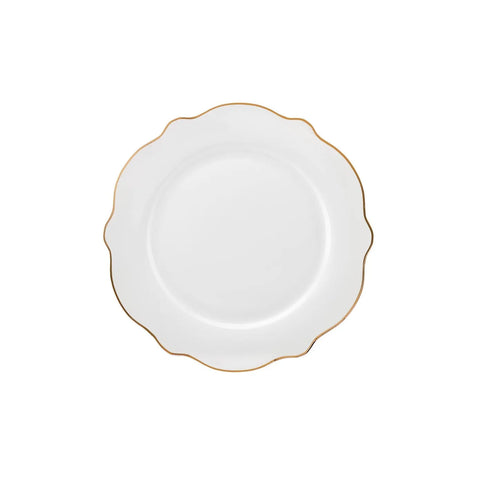 Karaca Daisy, 27-delig porseleinen servies voor 6 personen met golfvormige diepe kom, goud