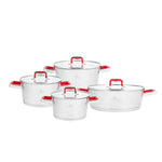 Karaca Merlot 8-Piece Steel Cookware Set